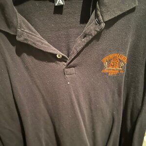 SAN FRANCISCO GIANTS POLO SHIRT ,SPRING TRAINING XL, BLACK, ORANGE NEW, ANTIGUA